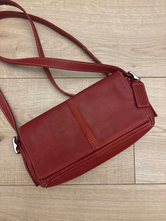 Coach Handbags - Y2K Coach Mini Legacy Shoulder Bag in Burgundy Red Leather Coach Vintage